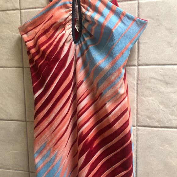 Robe Shama Stretch Crinkle Keyhole Dress S - Picture 7 of 14